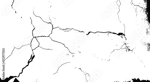 White black grey wall, floor with pattern and cracks, texture background. 