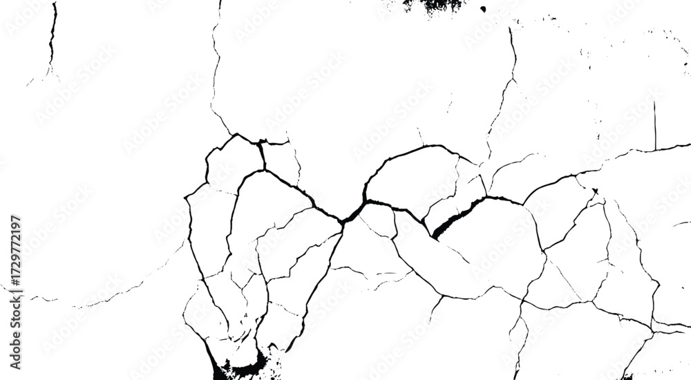 Obraz premium Rough, scratch, splatter grunge pattern design brush strokes. Overlay texture. Faded black-white dyed paper texture. Dark design background surface. Gray printing element