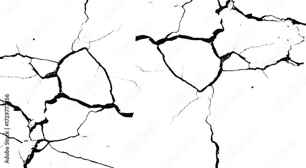 Fototapeta premium Grunge black and white seamless pattern. Rough, scratch, splatter grunge pattern design brush strokes. Overlay texture. Faded black-white dyed paper texture. 