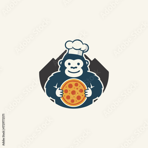 Modern Pizza Shop Logo Design with Vintage Flat Style and Creative Typography Illustration for Restaurant Branding Cafe Bakery Fast Food Identity and Gourmet Italian Food Business Template Vector Art