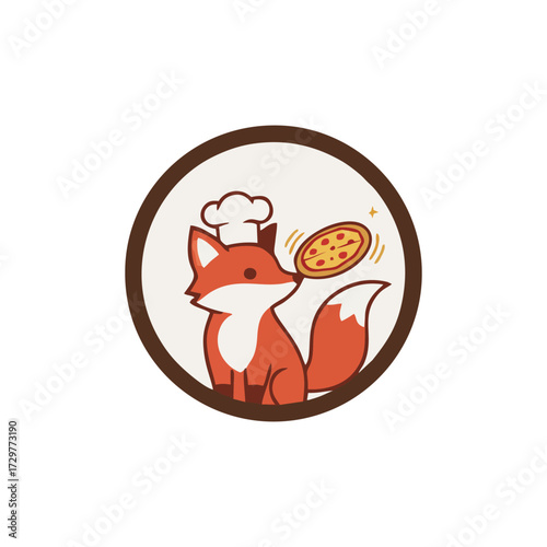 Creative Pizza Shop Logo Design with Minimal Flat Style Vector Illustration for Fast Food Restaurant Branding Cafe Bakery Gourmet Italian Food Template Identity and Modern Artisan Marketing Concept