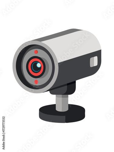 Isometric security camera with base for home and business surveillance systems