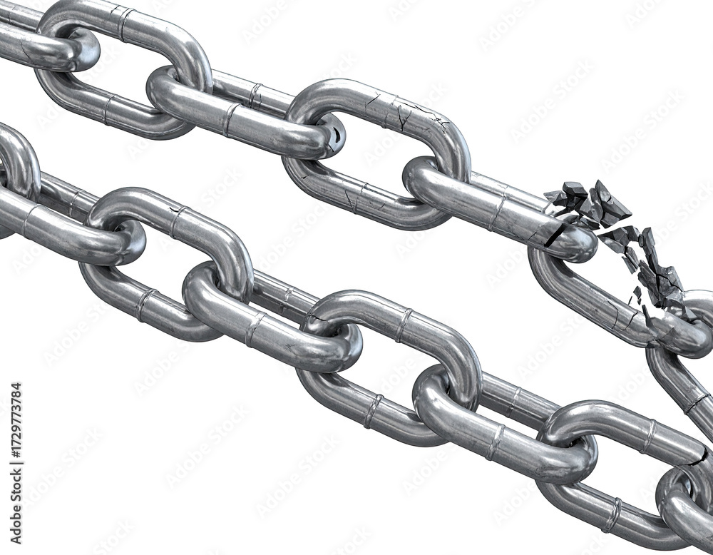 Obraz premium A broken metal chain