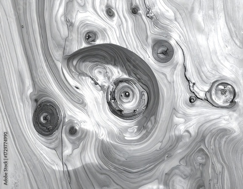 Abstract grayscale wood grain texture