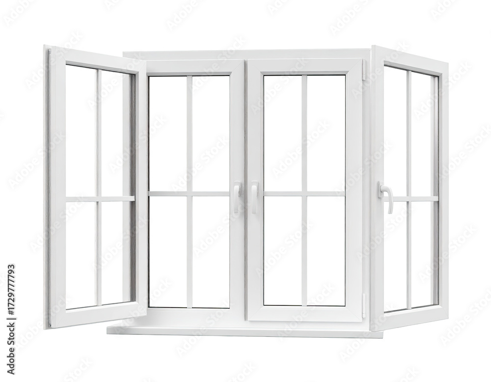 Obraz premium White window with multiple panes (1)