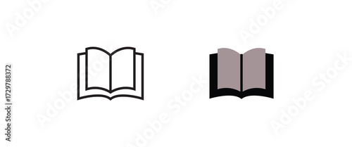 Book icon Education icons button, vector, sign, symbol, logo, illustration, editable stroke and flat design style isolaated on white linear pictogram