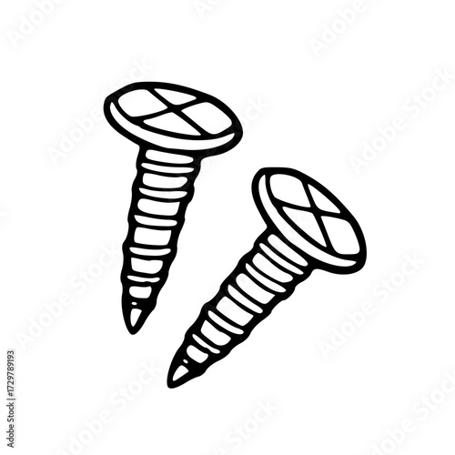 screw fastener outline drawing