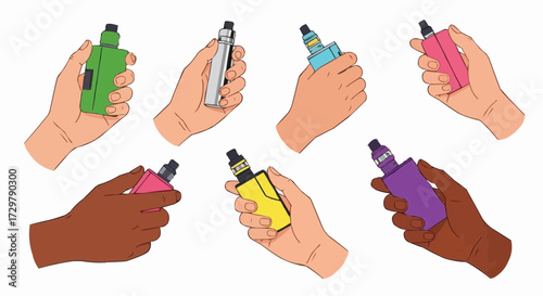 set of hands with manicure