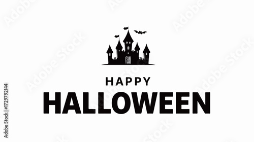 Halloween table display, wall calendar, decoration, ad, icon, logo, illustration, poster, wilderness, Haunted Castle, bats