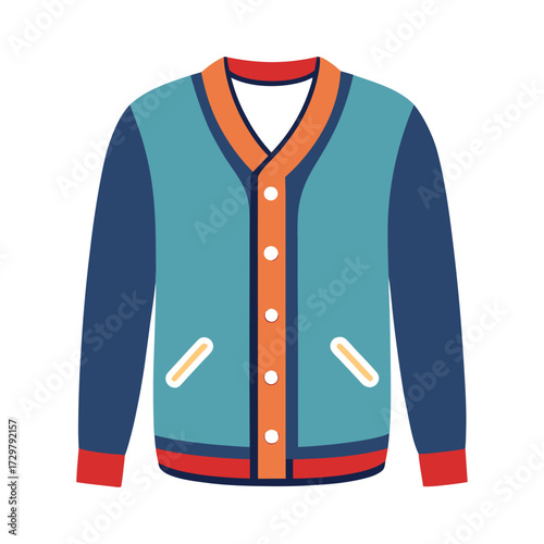 vector illustration of a cardigan