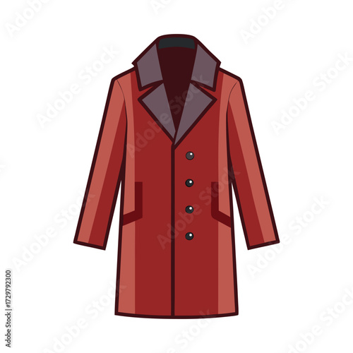 colorful coat vector illustration for fashion design