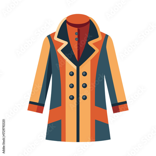 colorful coat vector illustration for fashion design
