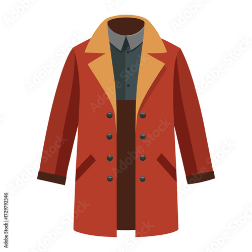 colorful coat vector illustration for fashion design