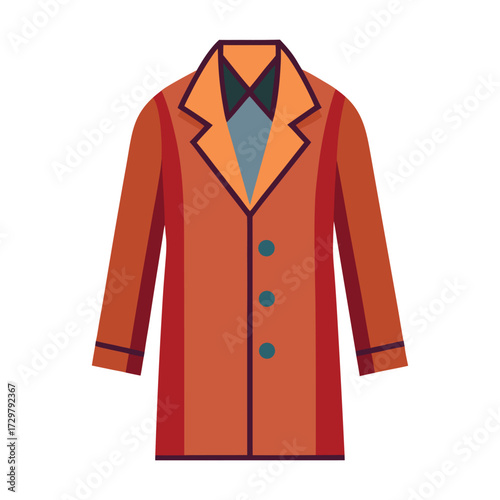 colorful coat vector illustration for fashion design
