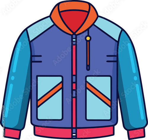 vector illustration of a jacket