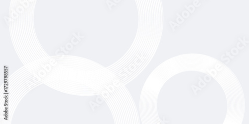 White glowing geometric lines on gray background. Modern shiny blue circle abstract. poster,eps 10