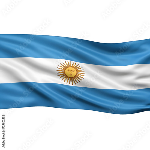 the Argentine flag is flying