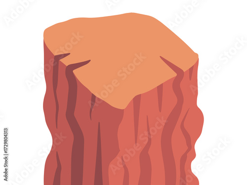 Steep Land Cliff Illustration
