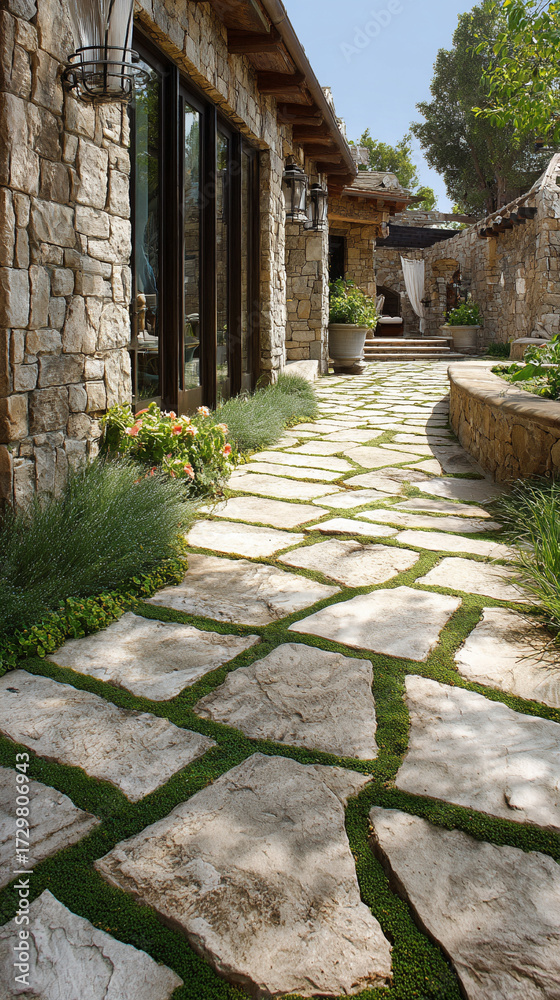 Fototapeta premium Stone Tile Walkway