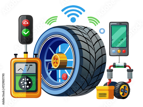 Wireless tire pressure monitoring and analysis system for vehicle diagnostics