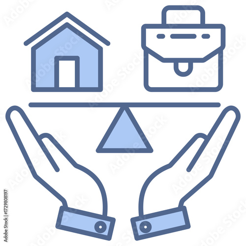 Worklife Balance Blue Icon