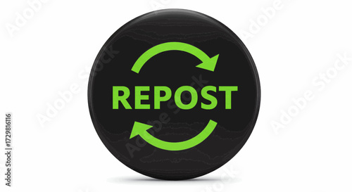 Repost Circular Arrows Badge A Vector Art