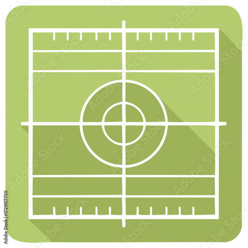 Simplified target diagram with crosshairs and measurement grid illustration