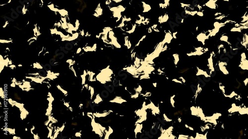 A dynamic and opulent abstract animation featuring an overflowing, high-density field of liquid gold metaballs constantly colliding, melting, and separating like thick, metallic slime.