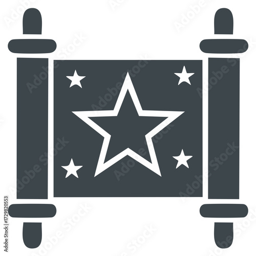 Scroll with Star Pattern and Cylindrical Rods
