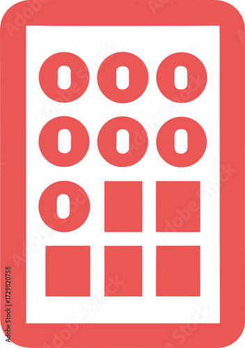 Illustration of a keypad or numeric dial pad on a white background created with vector design elements and suitable for various graphical applications