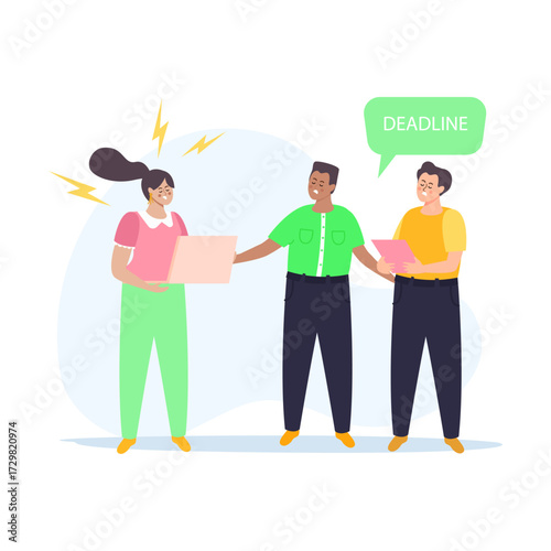 Team Collaboration, Deadline Pressure, and Project Management Challenges in Business