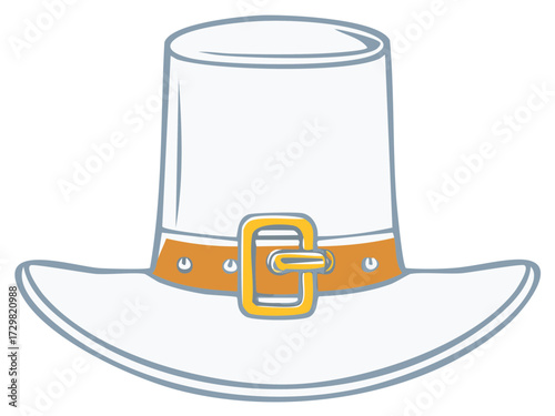 Pilgrim Hat Buckle Decorative Accessory Thanksgiving Historical Costume Element