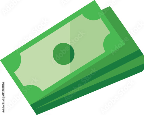 Vector illustration of a folded paper money bill possibly a currency note featuring a CMYK color scheme and utilizing Helvetica and Courier fonts