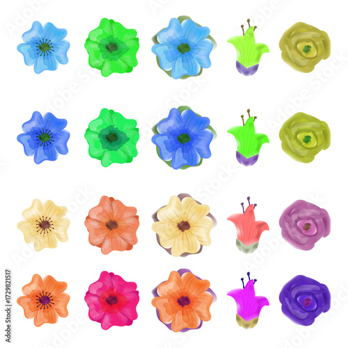Vibrant Watercolor Floral Illustrations A Collection of Artistic and Unique Flower Designs