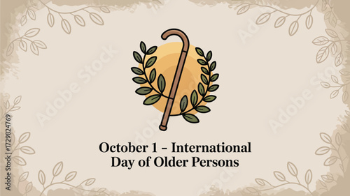 Celebrate International Day of Older Persons on October 1st with a symbol of wisdom and experience, perfect for promoting respect, care, and positive aging initiatives
