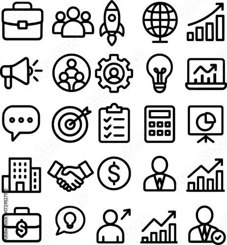 business icons set