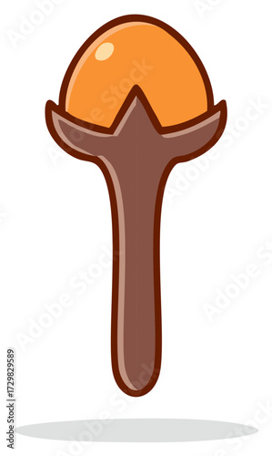 Vector illustration of a single clove spice isolated