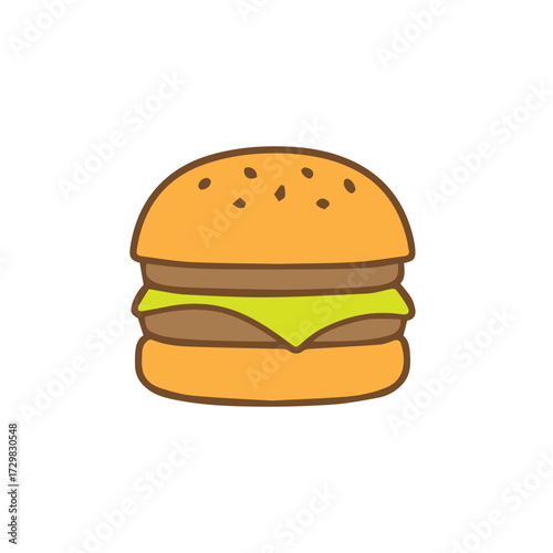 Delicious Double Decker Burger 