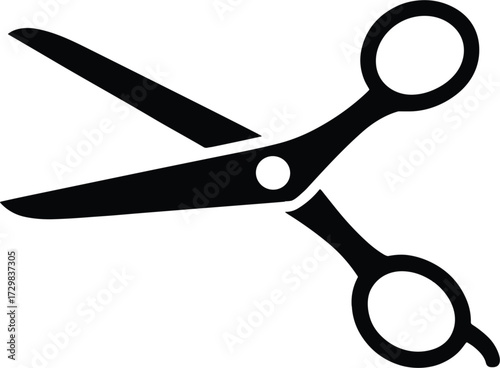 Scissors Sharp Tool Symbol Cut Hair Barber Black Vector