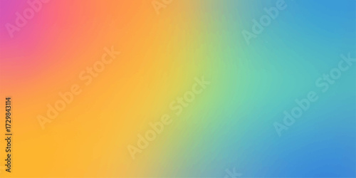 The bright, colorful rainbow spectrum pattern design features a seamless abstract geometric texture with blurred lines and a vibrant orange, yellow, green, and pink gradient vector illustration backdr