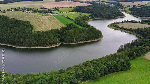 Hohenleuben reservoir from above