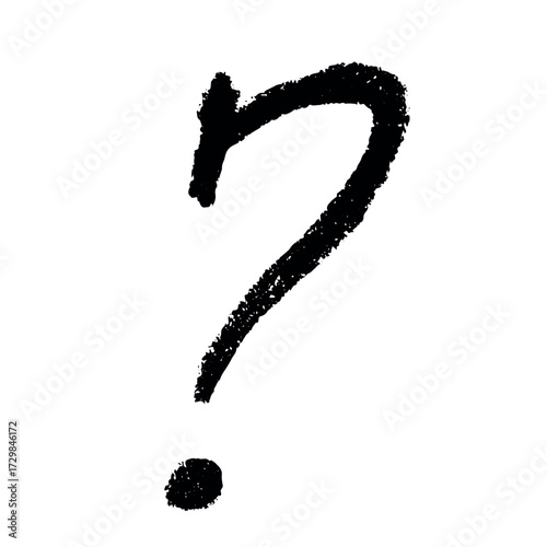 Hand drawn question mark clipart Single element for design