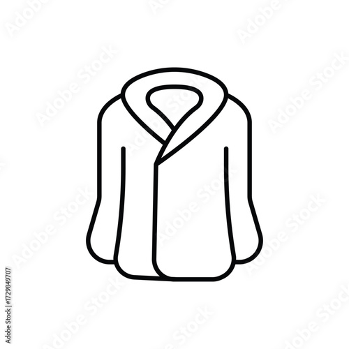 A line art illustration of a robe