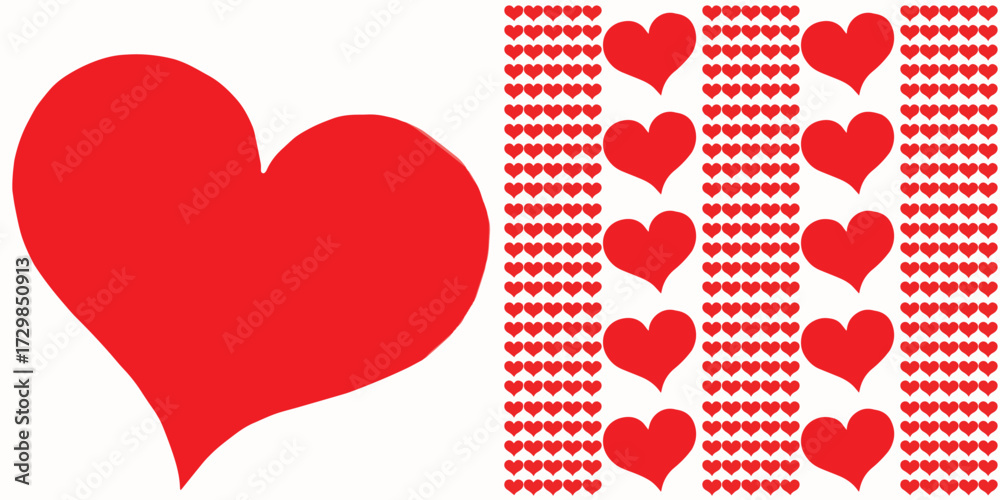 Obraz premium vector illustration of an abstract background with hearts