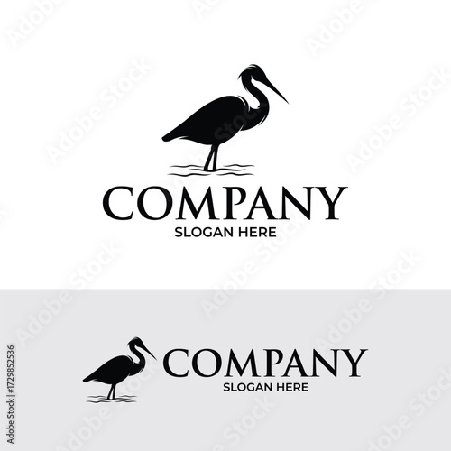Animal logo - Heron logo design inspiration