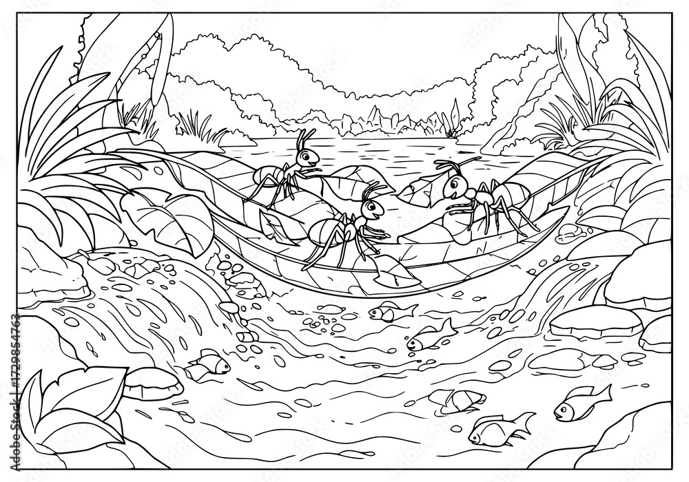 Obraz premium coloring book of ant