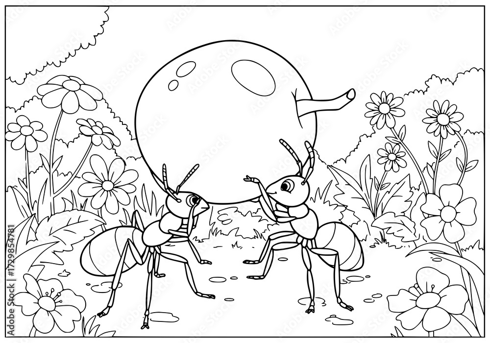 Obraz premium coloring book of ant