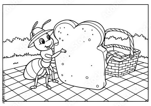 coloring book of ant