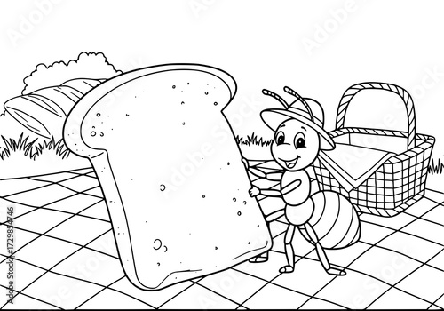 coloring book of ant