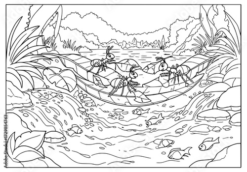 coloring book of ant